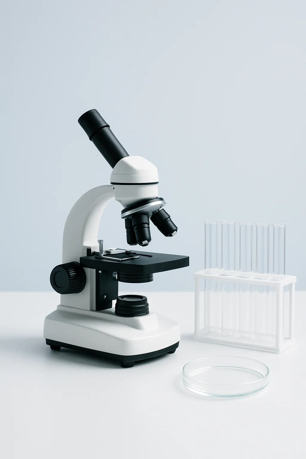 Mikroskop ve test tüpleri still life — Enfeksiyon Hastalıkları Polikliniği