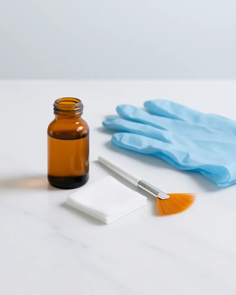 Kontrollü intim bölge aydınlatma uygulaması — genital beyazlatma