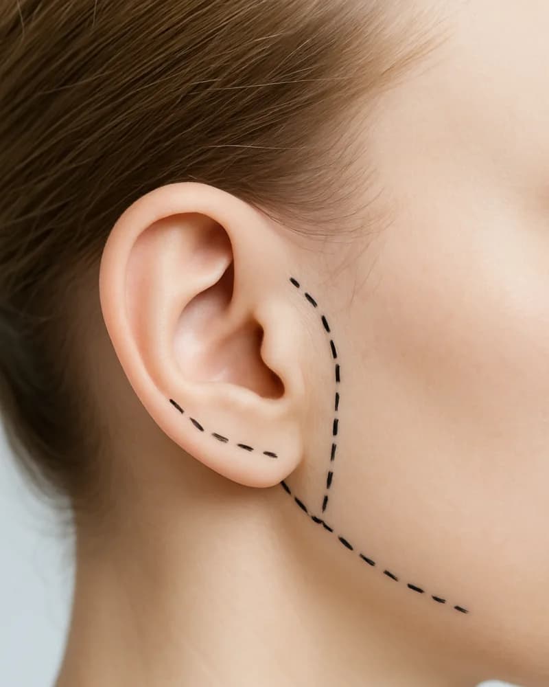 Kepçe kulak ameliyatı planlama — otoplasti, anti-helix kıvrımı