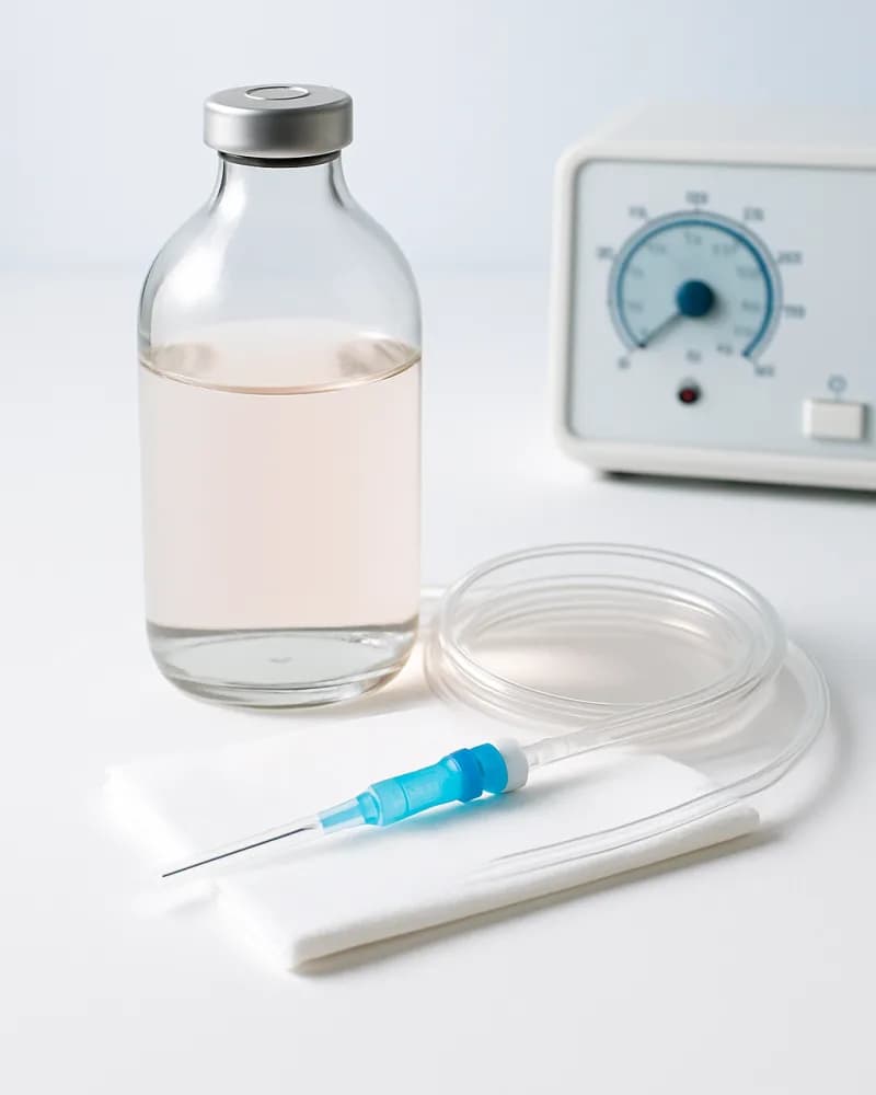 Tıbbi ozon jeneratörü ve major autohemoterapi torbası — ozon terapi